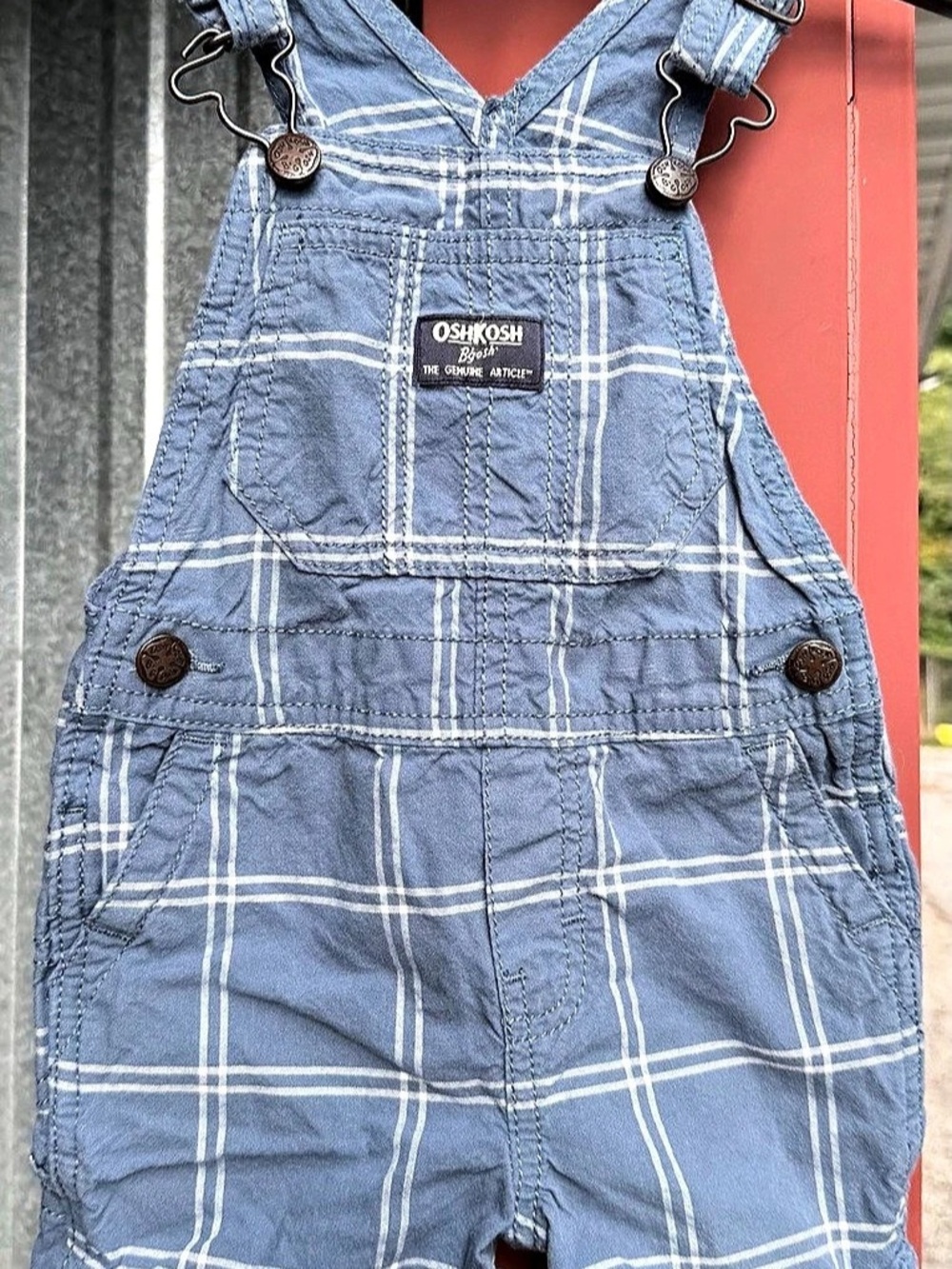 OshKosh B'gosh Plaid Shortalls